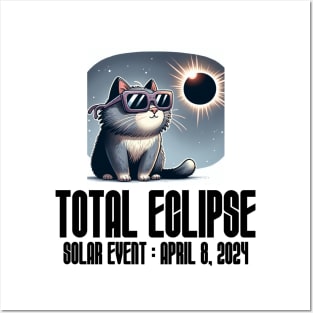 Total Eclipse Funny Meme Cat - Solar Event, Solar Eclipse April 8 2024, Totality Posters and Art